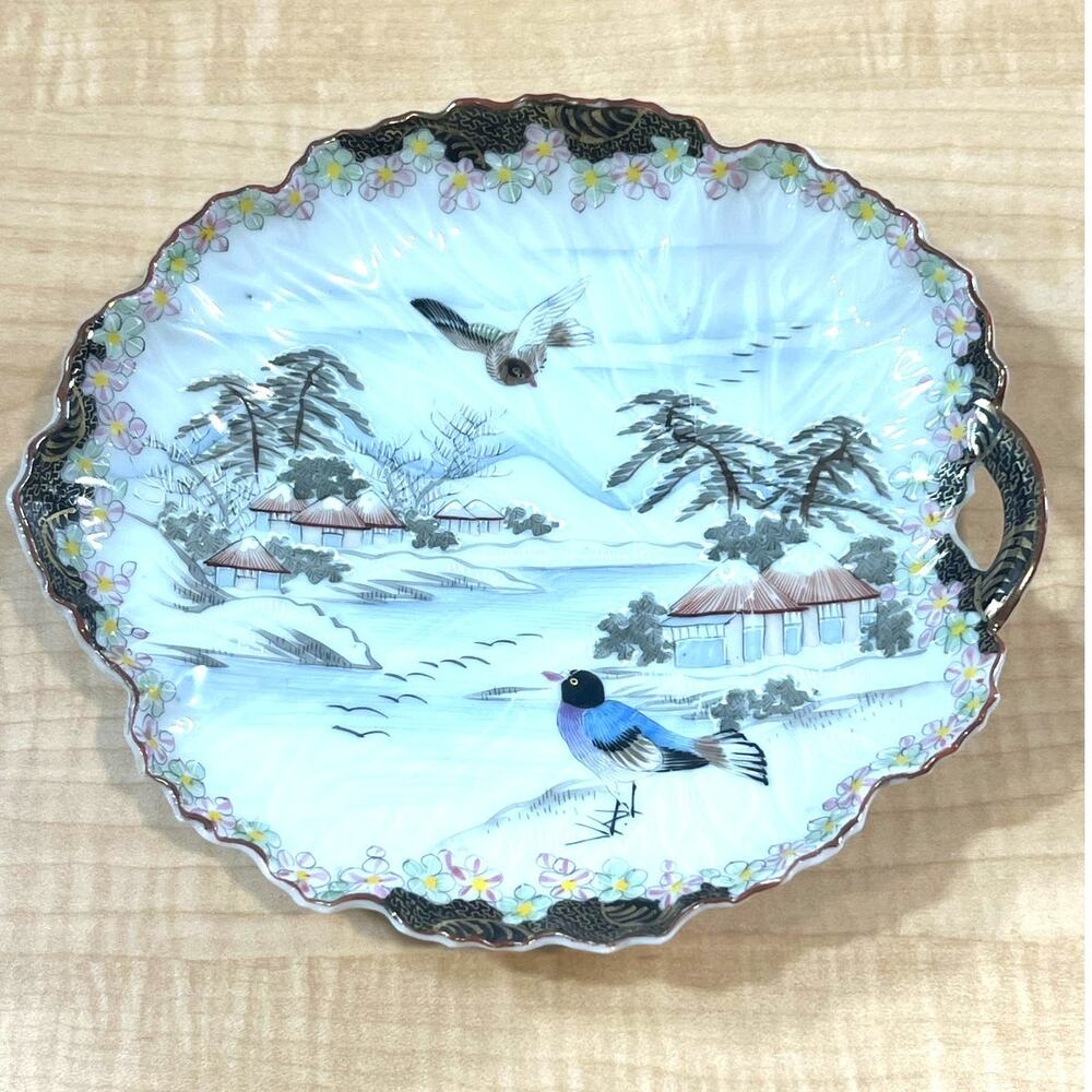 Antique Japanese Qing Republic Period 1900s Porcelain Hand Painted Dish‎